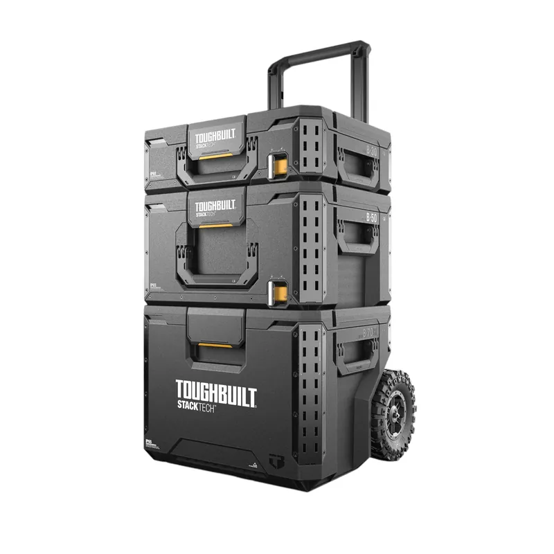 Toughbuilt STACKTECH TB-B1S3-B-70R Werkzeugkisten Set mit Rollen 3 tlg. IP65 86 x 56 x 40 cm Solange Der Vorrat Reicht