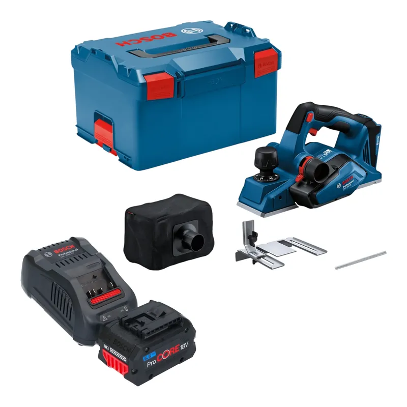 Billig Bosch GHO 18V-26 Professional Akku Hobel 18 V 2,6 mm Brushless + 1x ProCORE Akku 5,5 Ah + Ladegerät + L-Boxx
