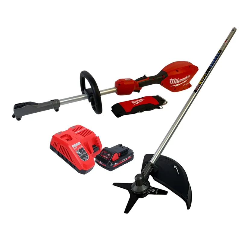 Sale Milwaukee M18 FOPH2-BAC-301 Akku Basiseinheit 18 V Brushless + Sensen Aufsatz + 1x Akku 3,0 Ah + Ladegerät