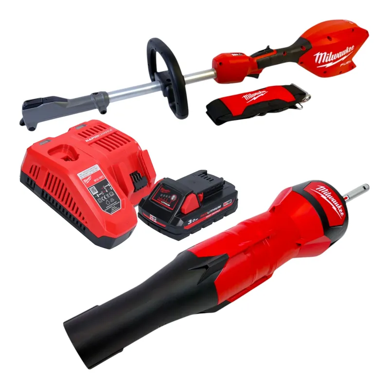 Top-Preis Milwaukee M18 FOPH2-BA-301 Akku Basiseinheit 18 V Brushless + Gebläse Aufsatz + 1x Akku 3,0 Ah + Ladegerät