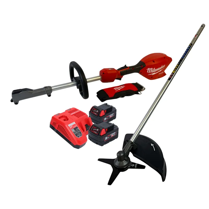 Milwaukee M18 FOPH2-BAC-502 Akku Basiseinheit 18 V Brushless + Sensen Aufsatz + 2x Akku 5,0 Ah + Ladegerät Jetzt Kaufen