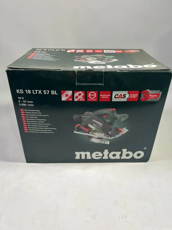 Metabo KS 18 LTX 57 BL Akku Handkreissäge 18 V 57 mm ( 611857840 ) + Metabox - ohne Akku, ohne Ladegerät - Gebraucht Preisreduziert