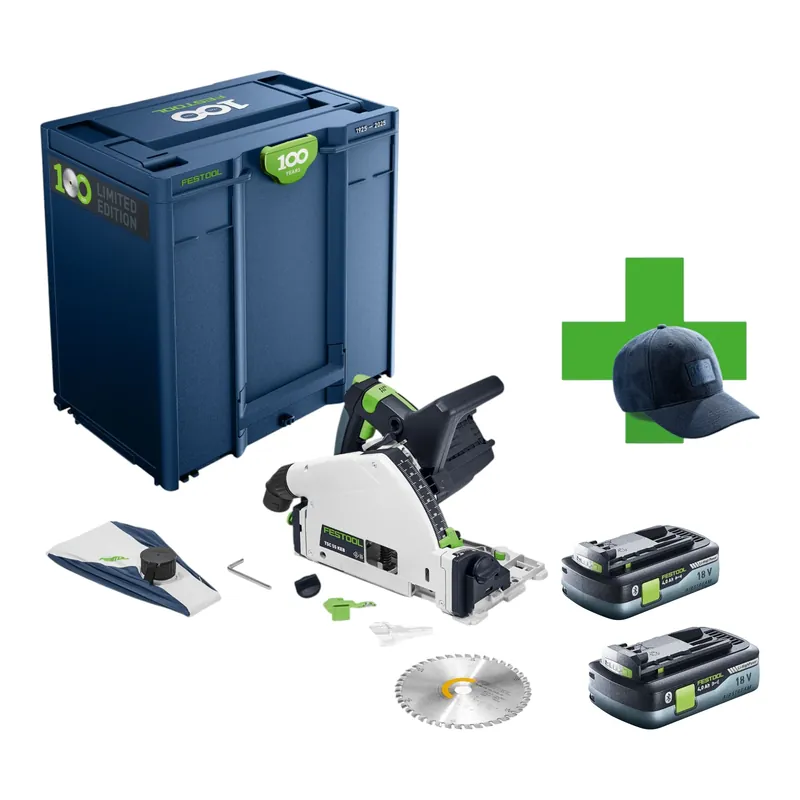 Festool TSC 55 KEB-Basic 100Y Limited Edition Akku Tauchsäge 18 / 36 V ( 2x 18 V ) 160 mm Brushless + 2x Akku 4,0 Ah + Systainer - ohne Ladegerät Jetzt Kaufen