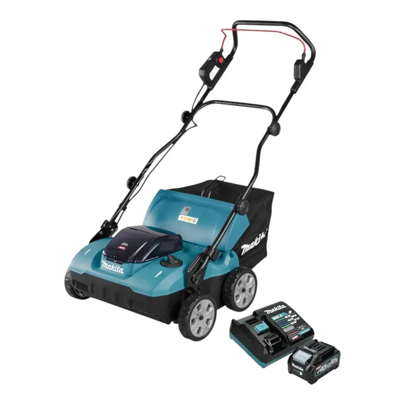 Zertifiziert Makita UV 001 GM101 Akku Vertikutierer 40 V max. XGT 38 cm 50 l Brushless + 1x Akku 4,0 Ah + Ladegerät