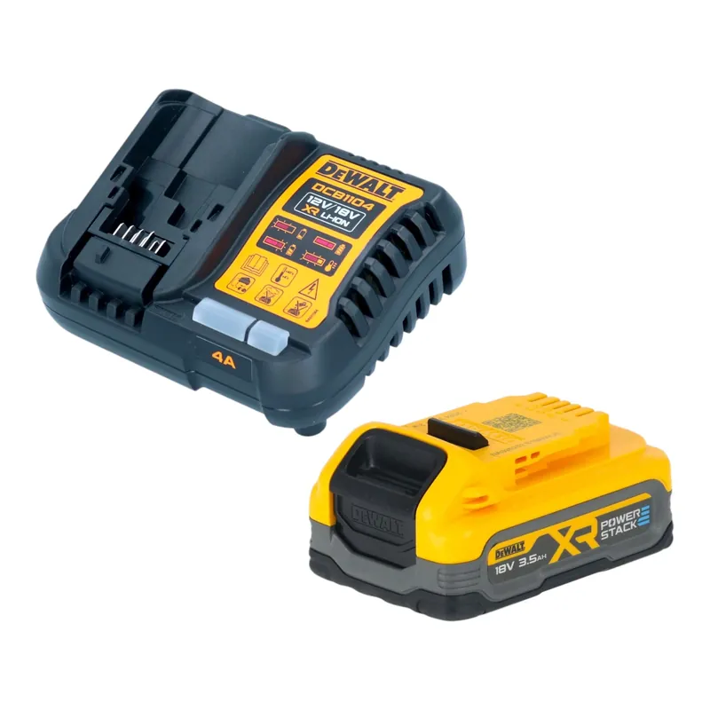 Sonderaktion DeWalt DCB 1104 S1 Akku Starter Set mit Schnell Ladegerät + 1x Powerstack Akku 18 V 3,5 Ah