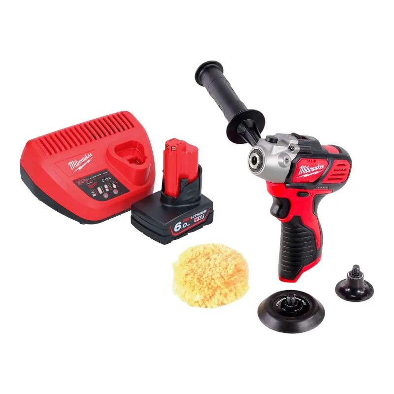 Geprüft Milwaukee M12 BPS-601 Akku Polierer 12 V + 1x Akku 6,0 Ah + Ladegerät