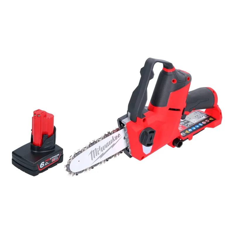 Milwaukee M12 FHS-601 Akku Astsäge 12 V 15 cm Brushless + 1x Akku 6,0 Ah - ohne Ladegerät Versand Am Gleichen Tag
