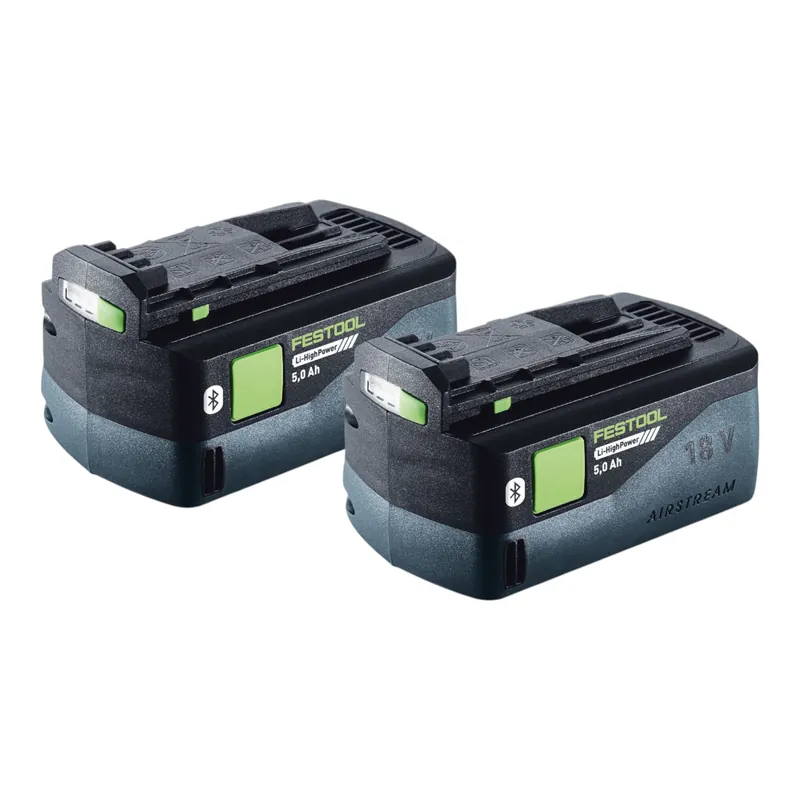 Festool Akku Set 2x BP 18 Li 5,0 HP-ASI HighPower Akkupack 18 V 5,0 Ah Li-Ion ( 2x 578519 ) Bluetooth mit Ladestandanzeige Jetzt Bestellen