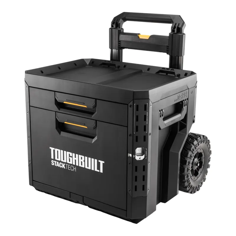 Toughbuilt STACKTECH rollbare Werkzeug Box abschliessbar mit 2 Schubladen ( TB-B1-D-R92 ) Kracherpreis