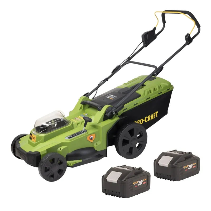 Procraft PLM22bb Akku Rasenmäher 40 V ( 2x 20 V ) 430 mm Brushless + 2x Akku 8,0 Ah - ohne Ladegerät Geprüft