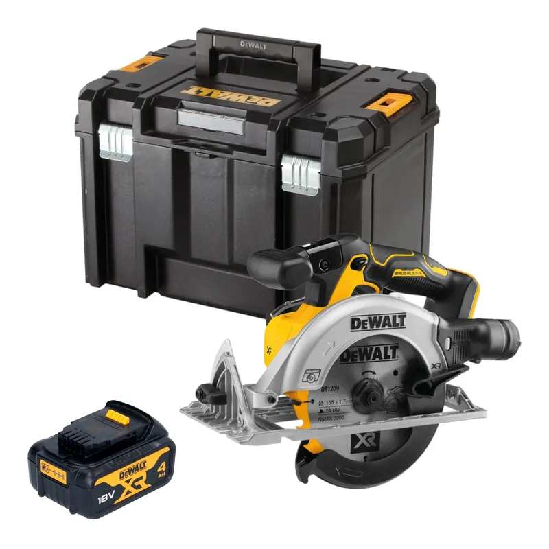 DeWalt DCS 565 NT Akku Handkreissäge 18 V 165 mm Brushless + 1x Akku 4,0 Ah + TSTAK - ohne Ladegerät Direktkauf