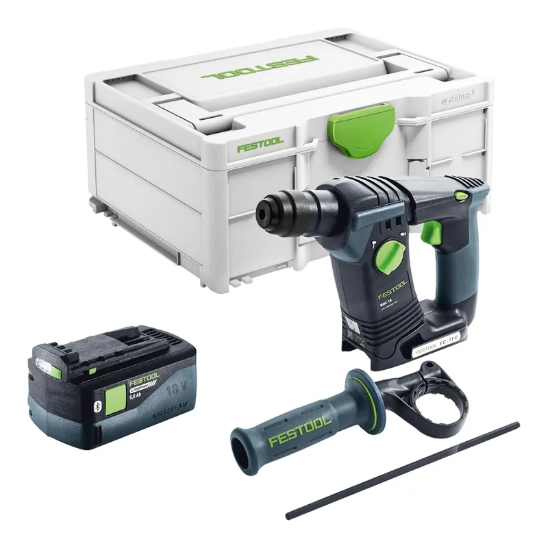 Preis Gesenkt Festool BHC 18-Basic Akku Bohrhammer 18 V 1,8 J SDS Plus Brushless + 1x Akku 5,0 Ah + Systainer - ohne Ladegerät
