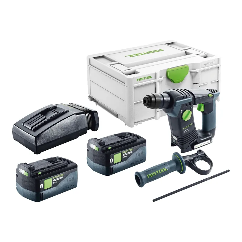 Festool BHC 18-Basic Akku Bohrhammer 18 V 1,8 J SDS Plus Brushless + 2x Akku 5,0 Ah + Ladegerät + Systainer Angebot