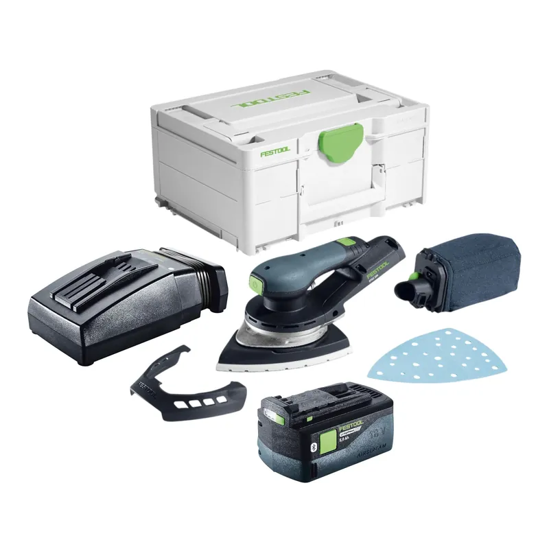 Festool DTSC 200-Basic Akku Deltaschleifer 18 V 145 x 195 mm Brushless + 1x Akku 5,0 Ah + Ladegerät + Systainer Meistverkauft