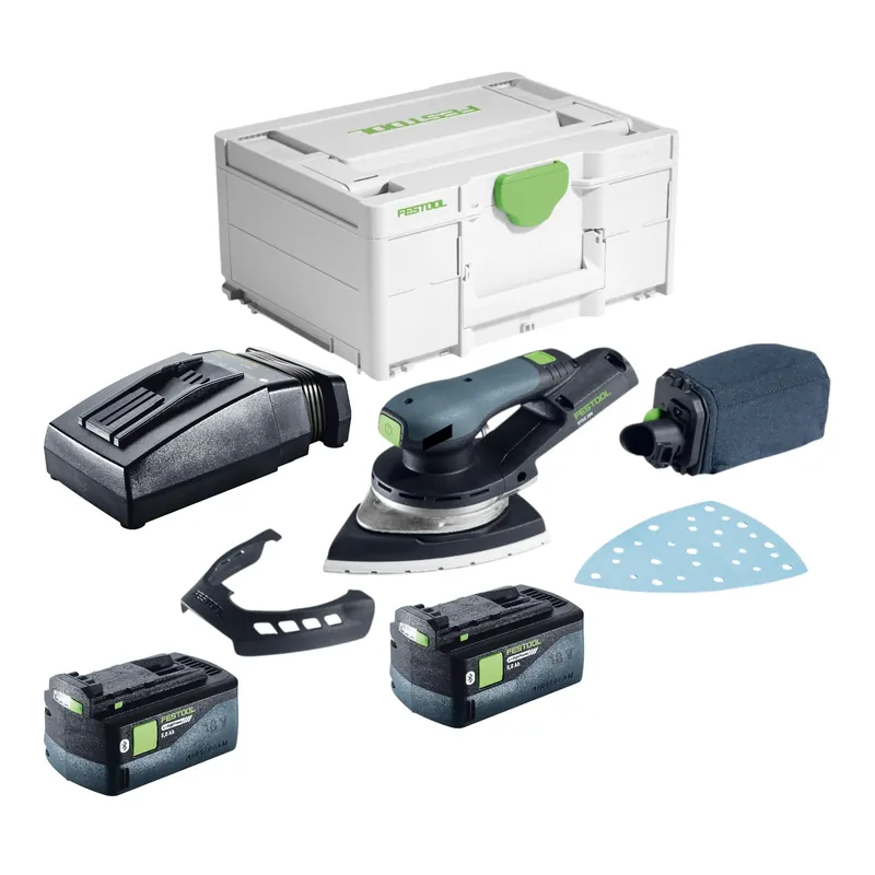 Preiswert Festool DTSC 200-Basic Akku Deltaschleifer 18 V 145 x 195 mm Brushless + 2x Akku 5,0 Ah + Ladegerät + Systainer