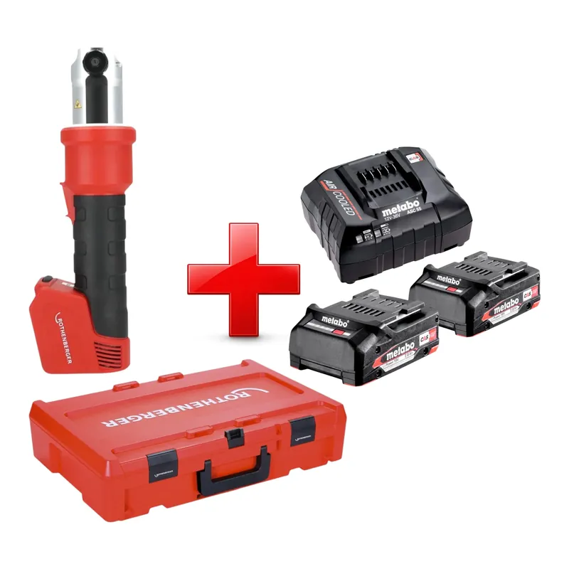 Wochenendangebot Rothenberger ROMAX NANO Akku Pressmaschine 18 V 34 kN CAS + 2x Akku 2,0 Ah + Ladegerät + Rocase