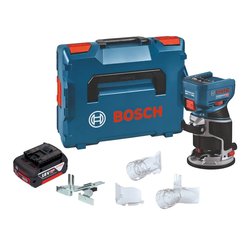 Bosch GKF 18V-8 Professional Akku Kantenfräse 18 V 8,0 mm Brushless + 1x Akku 5,0 Ah + L-Boxx - ohne Ladegerät Markenware