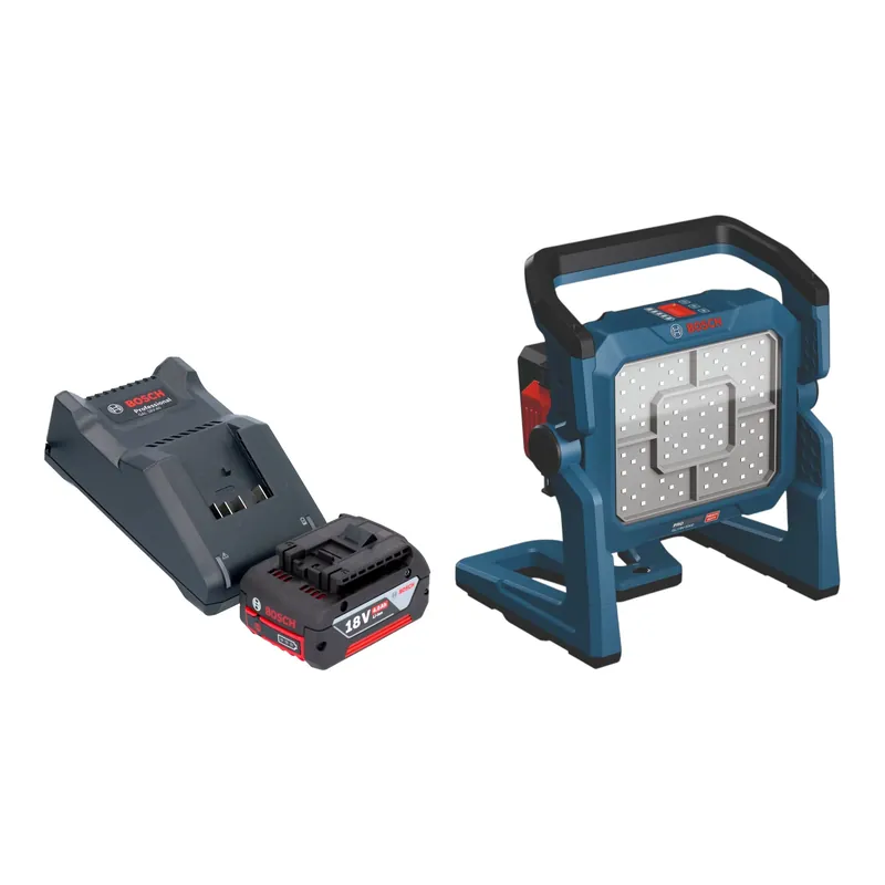 Must-Have Bosch GLI 18V-5000 Akku Bauleuchte 18 V 5000 lm + 1x Akku 4,0 Ah + Ladegerät