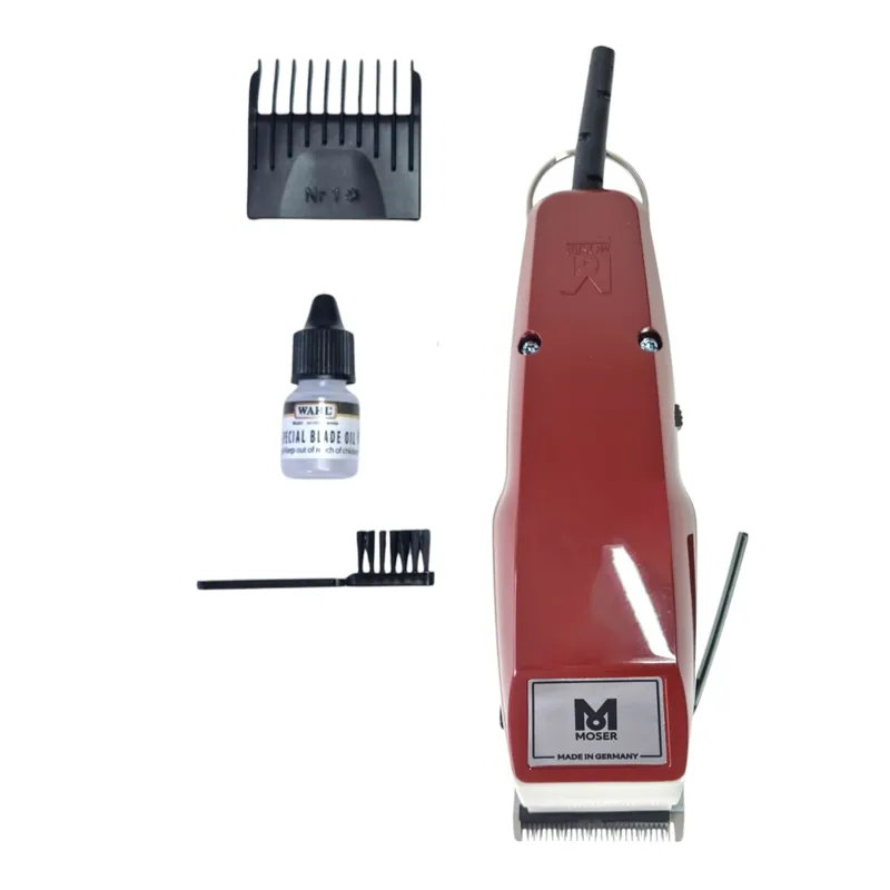 Moser 1400 Haarschneidemaschine 0,7 – 3 mm bordeaux ( 1400-0050 ) + Aufsteckkamm 4,5 mm Wochenendangebot