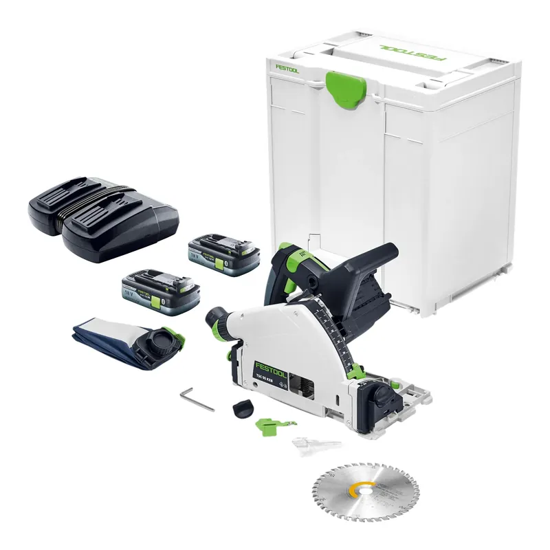 Super-Preis Festool TSC 55 KEB-Basic Akku Tauchsäge 18 V / 36 V ( 2x 18 V ) 160 mm Brushless + 2x Akku 4,0 Ah + Ladegerät + Systainer ( Nachfolger von 576712 )
