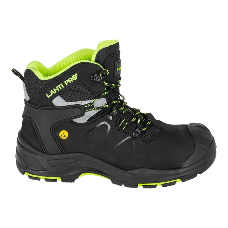 Kracherpreis LAHTI PRO Sicherheitsstiefel Nubuk S3 FO HRO SR Größe 44 ( L3013044 ) schwarz grün