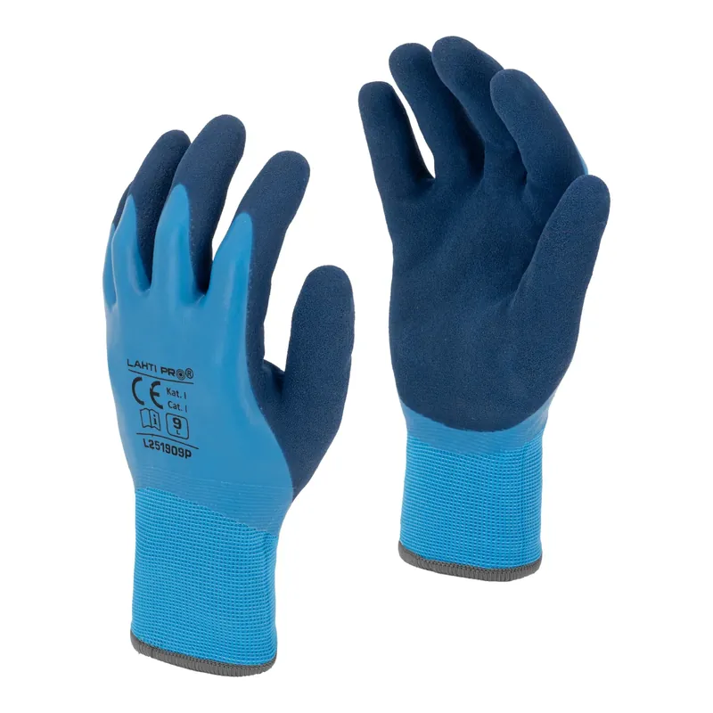 LAHTI PRO Latexbeschichtete Schutzhandschuhe mit Acryl Isolierung Größe 9 ( L251909K ) blau Markenware