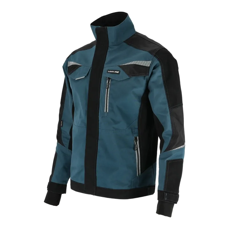 LAHTI PRO Arbeitsjacke mit Reflexstreifen Slim-Fit Größe XL ( L4042104 ) türkis schwarz Sonderangebot