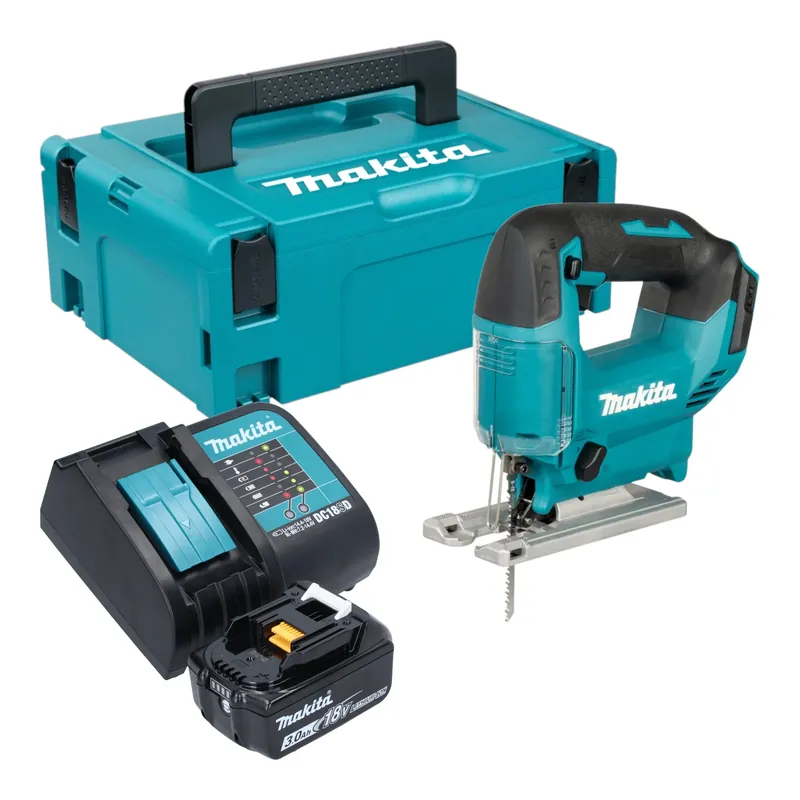Sofort Bestellen Makita DJV 186 SF1J Akku Pendelhubstichsäge 18 V + 1x Akku 3,0 Ah + Ladegerät + Makpac
