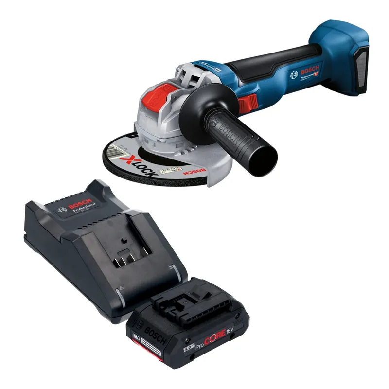 Letzte Chance Bosch GWX 18V-10 Akku Winkelschleifer 18 V 125 mm Brushless + 1x ProCORE Akku 4,0 Ah + Ladegerät