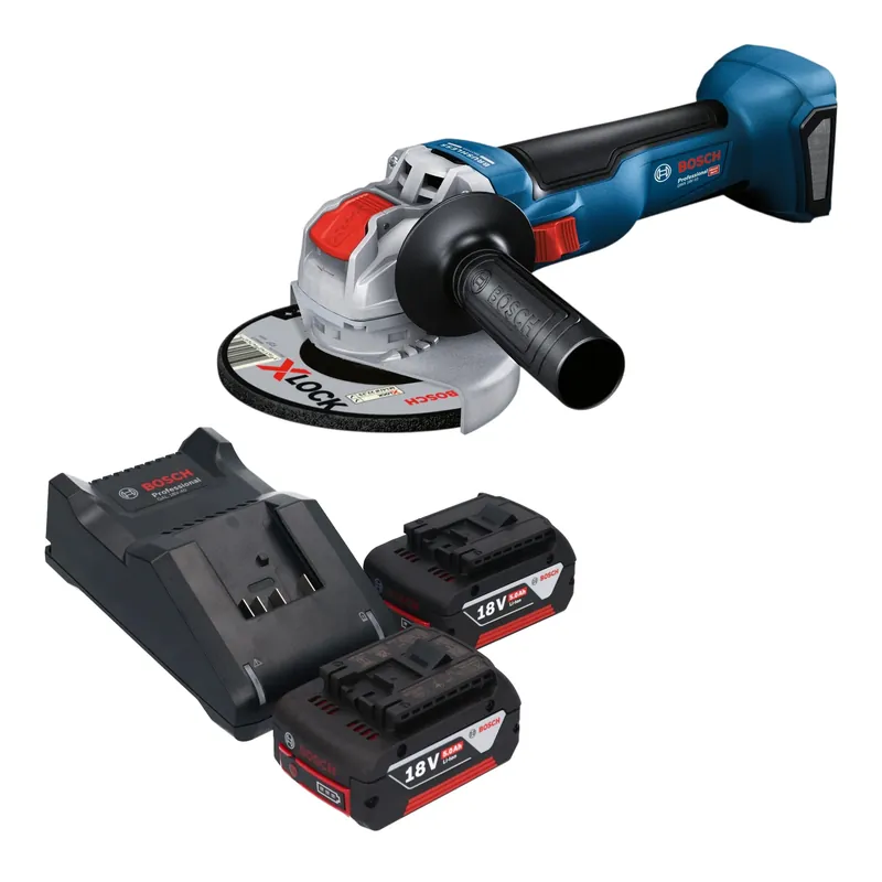 Bosch GWX 18V-10 Akku Winkelschleifer 18 V 125 mm Brushless + 2x Akku 5,0 Ah + Ladegerät Super-Preis