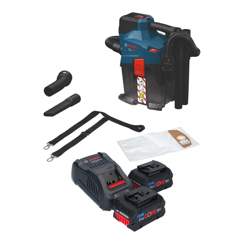 Bosch GAS 18V-6L S Akku Staubsauger 18 V 6 l Staubklasse L + 2x ProCORE Akku 8,0 Ah + Ladegerät Sichere Zahlung