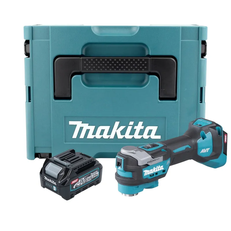 Wochenendangebot Makita TM 001 GA101 Akku Multifunktionswerkzeug 40 V max. Starlock Max Brushless + 1x Akku 2,0 Ah + Makpac - ohne Ladegerät