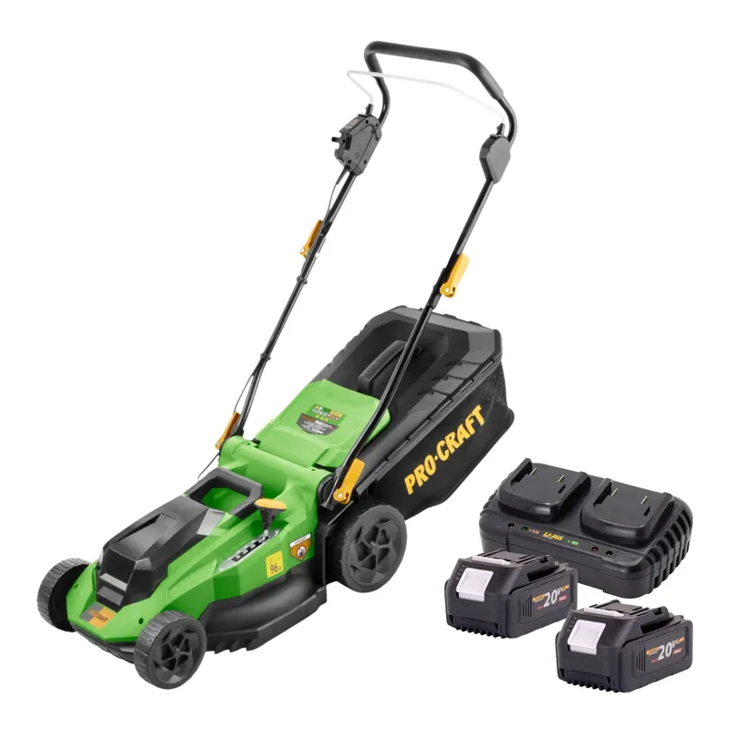 Procraft PLM21bb Akku Rasenmäher 40 V ( 2x 20 V ) 380 mm Brushless + 2x Akku 4,0 Ah + Ladegerät Direktkauf
