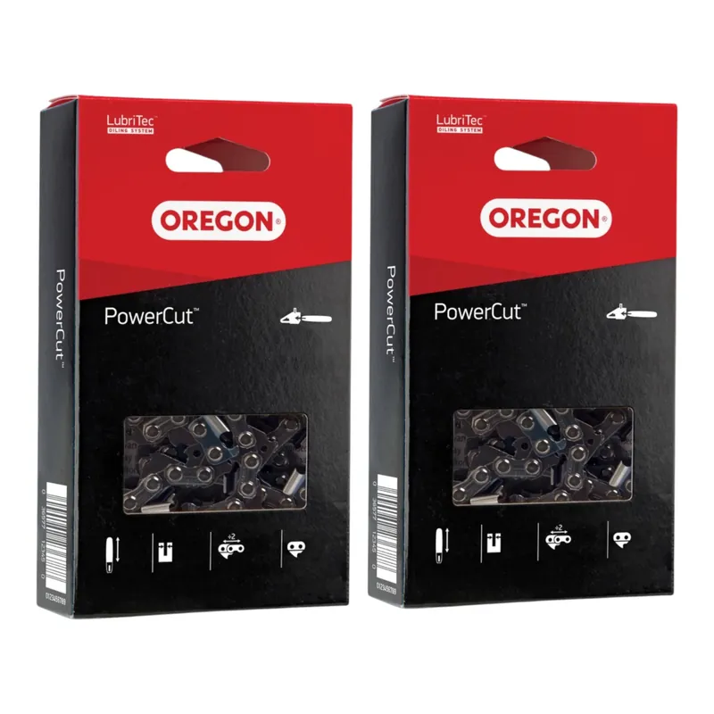Begrenztes Angebot 2x Oregon PowerCut Sägekette 45 cm .325" 1,5 mm 72 TG VM mit SG 2 Stück Paket ( 2x 21LPX072E )