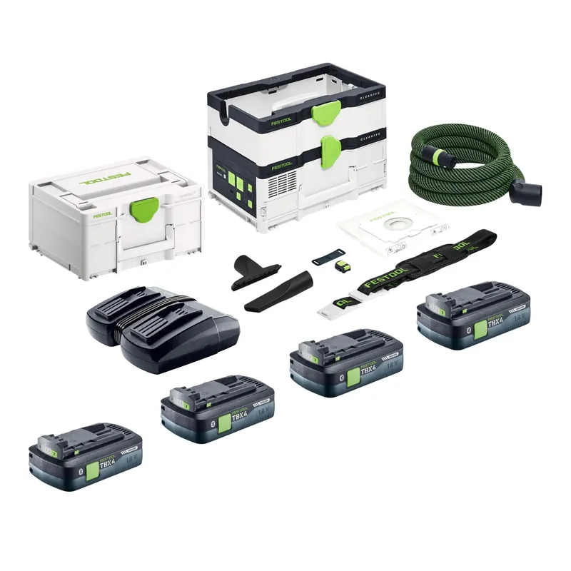 Schneller Versand Festool CTLC SYS I-Basic Akku Absaugmobil 36 V ( 2x 18 V ) Staubklasse L + 4x Akku 4,0 Ah + Doppelladegerät + Systainer