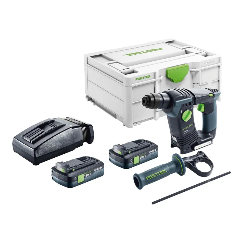 Schneller Versand Festool BHC 18-Basic Akku Bohrhammer 18 V 1,8 J SDS Plus Brushless + 2x Akku 4,0 Ah + Ladegerät + Systainer