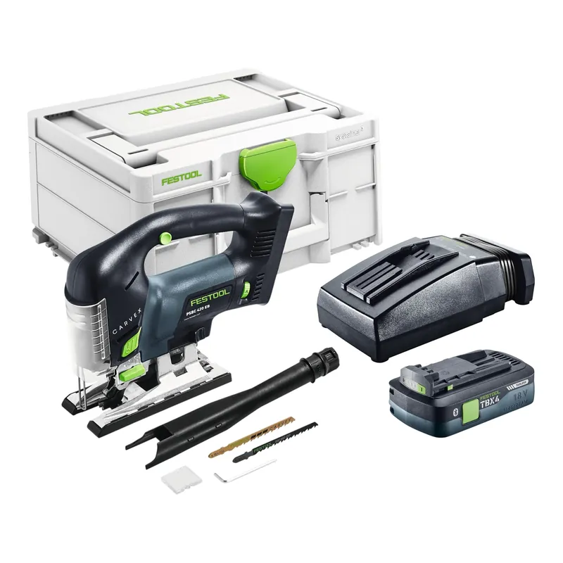 Begrenztes Angebot Festool PSBC 420 EB-Basic Akku Pendelstichsäge 18 V 120 mm Brushless + 1x Akku 4,0 Ah + Ladegerät + Systainer