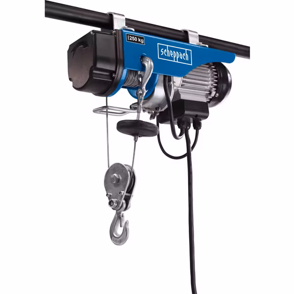 Elektrischer Seilzug HRS250 Scheppach - 530W | max. 250kg Traglast | 6000mm Hubhöhe Neuheit