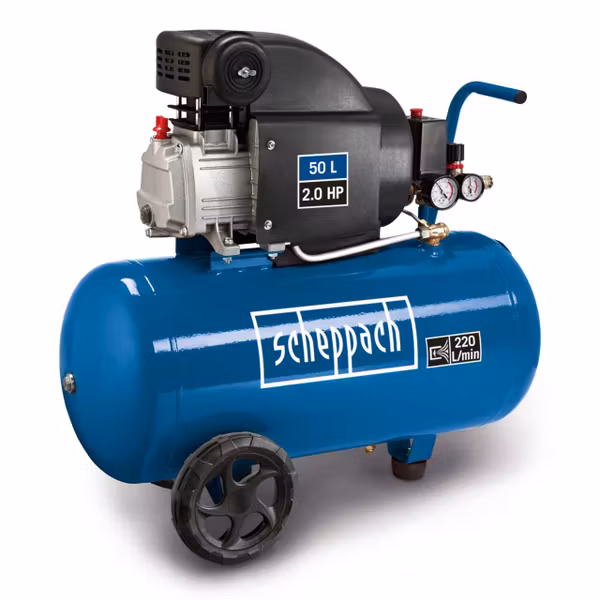 Preis Gesenkt Kompressor HC54 scheppach - 230V 50Hz 1500W - 50L