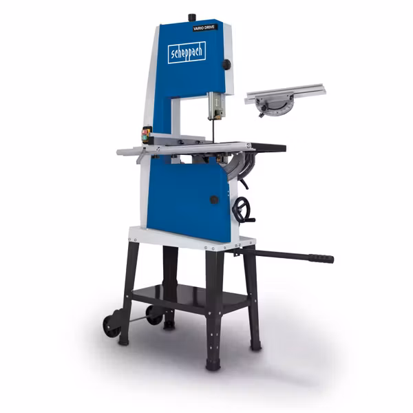 Neue Ware Bandsäge BASA3 Scheppach - 400V | 700W | 205mm Schnitthöhe | 6-20mm Sägebandbreite | 370-750m/min Sägebandgeschwindigkeit | inkl. Untergestell