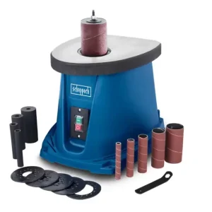 Sichere Zahlung Oszillierender Spindelschleifer OSM100 Scheppach - 450W | 16mm Hub | Spindel-Ø 12,7mm | mit Zubehör