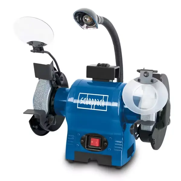 Doppelschleifer BG150 Scheppach - 370W | Ø150mm Schleifstein | inkl. Lampe & Schleifscheibenabzieher Aktuell
