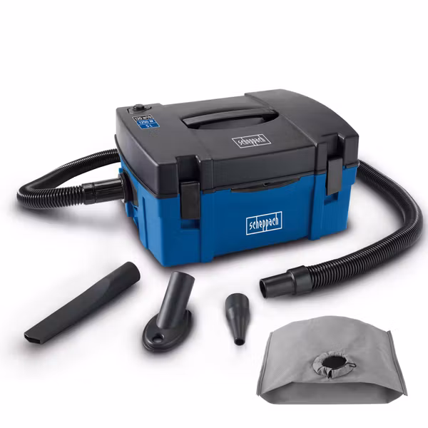 Absauganlage HD2P Scheppach - 1250W | Kunststoffgehäuse | inkl. Bohr-Absaugdüse & Saug-Blasdüse Top-Seller