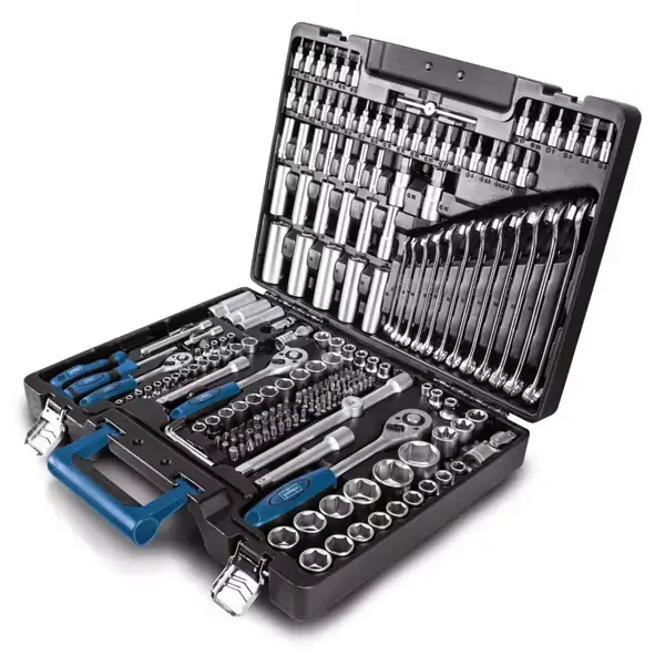 Werkzeugkoffer TB217 Scheppach - 217-tlg Werkzeug Set | Werkzeugkiste gefüllt | Steckschlüsselsatz Jetzt Bestellen