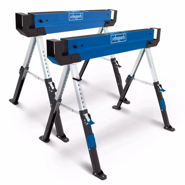 Preisknaller Sägebock MWB600 Scheppach | 61,8-82cm Höhe | 2x589 kg Traglast