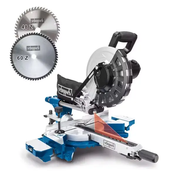Kappzugsäge HM254 Scheppach - inkl. 2. Sägeblatt | 2000W | 340mm Schnittbreite | 90mm Schnitthöhe Neu Im Sortiment