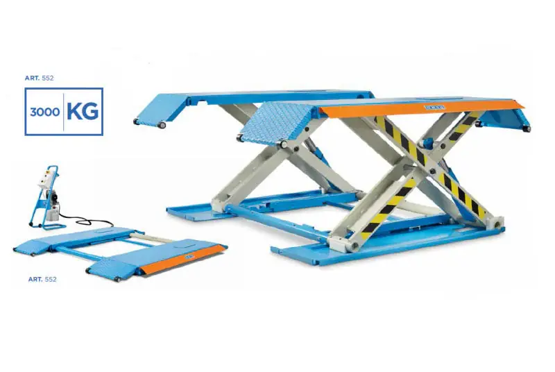 Angebot Ponte sollevatore elettroidraulico doppia forbice 3 Ton. OMCN 552