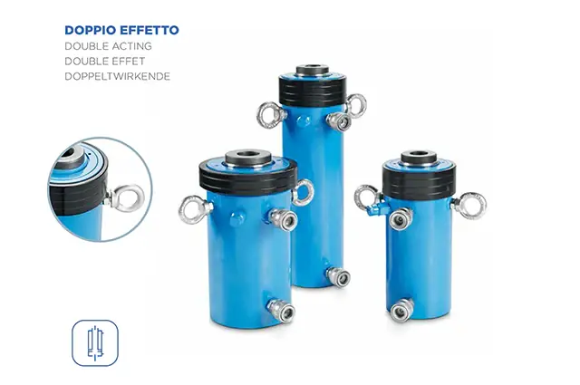 Cilindri idraulici forati doppio effetto OMCN da 24 a 48 Ton . Sonderangebot