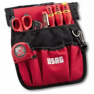 Begrenztes Angebot Set utensili Usag 007 MLE in tasca tessuto 7 attrezzi