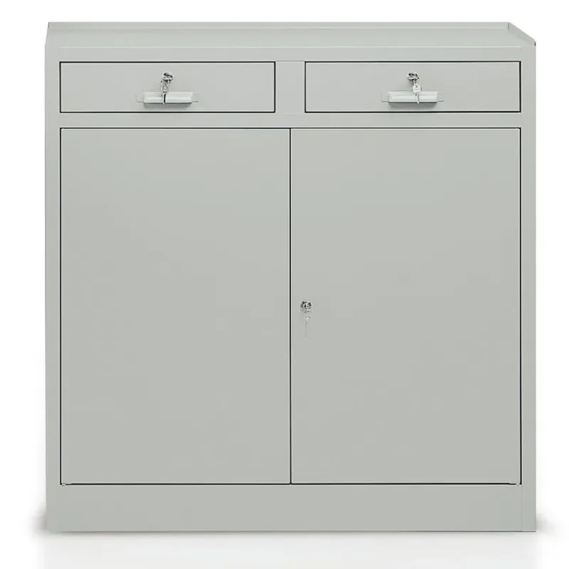 Wochenendangebot Armadietto ante battenti 2 piani regolabili 2 cassetti mm.1000x400x1000 Tecnotelai E376